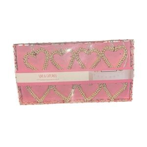 LOVE & CUPCAKES 6 FT GARLAND HEARTS PEARLS BEADED NIB